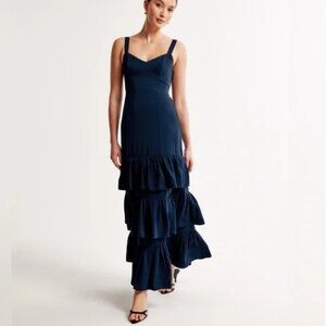 Abercrombie Navy Blue Maxi Dress (S)